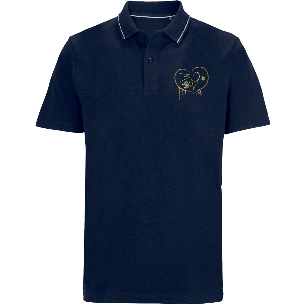 Polo marine broderie or 2MOR